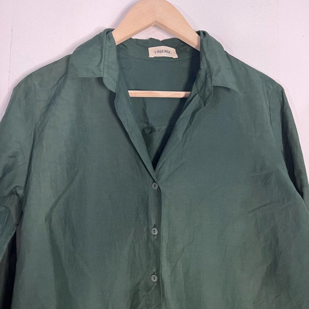 L'agence Layla Split Back Button Down Shirt - image 2